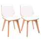 Home Contemporary Side Chair Solid Back Upholstered Wood Dining Room Chair White 2 Piece Set Natural Wood Clearhalo ' kitchen&dining_furn' 'Dining Chairs' 'Dining Tables & Seating' 'dining_chair' 'furn' 'furn_dining_chair' 'Furniture' 'furniture_dining_chair' 'Kitchen & Dining Furniture' 'kitchen' 3702776