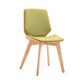 Home Contemporary Side Chair Solid Back Upholstered Wood Dining Room Chair Green 1 Piece Natural Wood Clearhalo ' kitchen&dining_furn' 'Dining Chairs' 'Dining Tables & Seating' 'dining_chair' 'furn' 'furn_dining_chair' 'Furniture' 'furniture_dining_chair' 'Kitchen & Dining Furniture' 'kitchen' 3702781