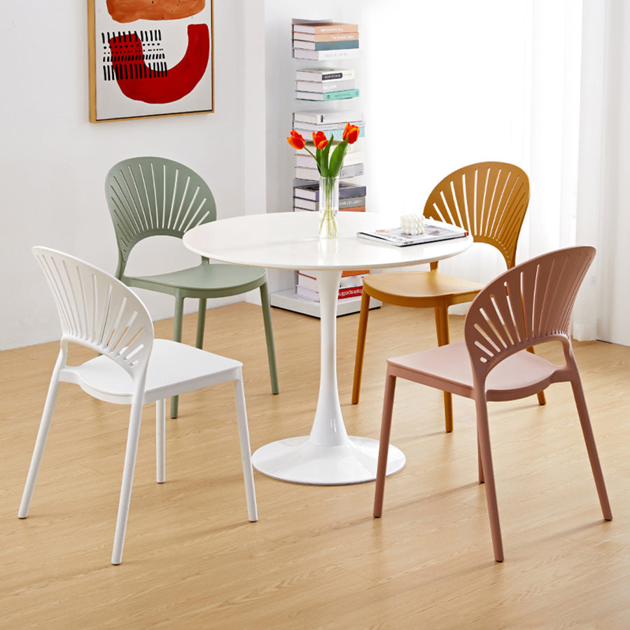 Scandinavian Plastic Dining Armless Chair Kitchen and Dining Room Side Chairs Clearhalo ' kitchen&dining_furn' 'Dining Chairs' 'Dining Tables & Seating' 'dining_chair' 'furn' 'furn_dining_chair' 'Furniture' 'furniture_dining_chair' 'Kitchen & Dining Furniture' 'kitchen' 3702793