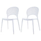 Scandinavian Plastic Dining Armless Chair Kitchen and Dining Room Side Chairs White 2 Piece Set Clearhalo ' kitchen&dining_furn' 'Dining Chairs' 'Dining Tables & Seating' 'dining_chair' 'furn' 'furn_dining_chair' 'Furniture' 'furniture_dining_chair' 'Kitchen & Dining Furniture' 'kitchen' 3702801
