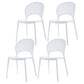 Scandinavian Plastic Dining Armless Chair Kitchen and Dining Room Side Chairs White 4 Piece Set Clearhalo ' kitchen&dining_furn' 'Dining Chairs' 'Dining Tables & Seating' 'dining_chair' 'furn' 'furn_dining_chair' 'Furniture' 'furniture_dining_chair' 'Kitchen & Dining Furniture' 'kitchen' 3702803