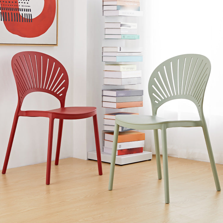 Scandinavian Plastic Dining Armless Chair Kitchen and Dining Room Side Chairs Clearhalo ' kitchen&dining_furn' 'Dining Chairs' 'Dining Tables & Seating' 'dining_chair' 'furn' 'furn_dining_chair' 'Furniture' 'furniture_dining_chair' 'Kitchen & Dining Furniture' 'kitchen' 3702810