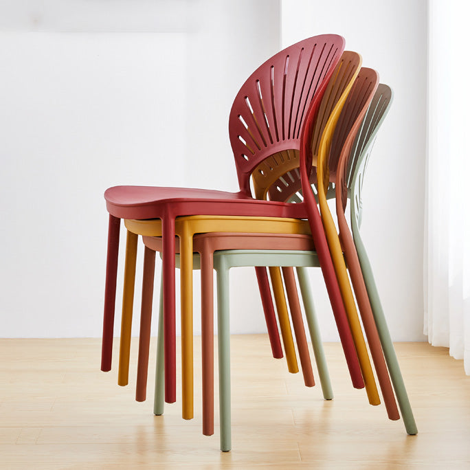 Scandinavian Plastic Dining Armless Chair Kitchen and Dining Room Side Chairs Clearhalo ' kitchen&dining_furn' 'Dining Chairs' 'Dining Tables & Seating' 'dining_chair' 'furn' 'furn_dining_chair' 'Furniture' 'furniture_dining_chair' 'Kitchen & Dining Furniture' 'kitchen' 3702814