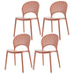 Scandinavian Plastic Dining Armless Chair Kitchen and Dining Room Side Chairs Brown 4 Piece Set Clearhalo ' kitchen&dining_furn' 'Dining Chairs' 'Dining Tables & Seating' 'dining_chair' 'furn' 'furn_dining_chair' 'Furniture' 'furniture_dining_chair' 'Kitchen & Dining Furniture' 'kitchen' 3702815
