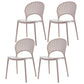 Scandinavian Plastic Dining Armless Chair Kitchen and Dining Room Side Chairs Khaki 4 Piece Set Clearhalo ' kitchen&dining_furn' 'Dining Chairs' 'Dining Tables & Seating' 'dining_chair' 'furn' 'furn_dining_chair' 'Furniture' 'furniture_dining_chair' 'Kitchen & Dining Furniture' 'kitchen' 3702818
