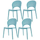 Scandinavian Plastic Dining Armless Chair Kitchen and Dining Room Side Chairs Lake Blue 4 Piece Set Clearhalo ' kitchen&dining_furn' 'Dining Chairs' 'Dining Tables & Seating' 'dining_chair' 'furn' 'furn_dining_chair' 'Furniture' 'furniture_dining_chair' 'Kitchen & Dining Furniture' 'kitchen' 3702824