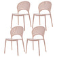 Scandinavian Plastic Dining Armless Chair Kitchen and Dining Room Side Chairs Nude Pink 4 Piece Set Clearhalo ' kitchen&dining_furn' 'Dining Chairs' 'Dining Tables & Seating' 'dining_chair' 'furn' 'furn_dining_chair' 'Furniture' 'furniture_dining_chair' 'Kitchen & Dining Furniture' 'kitchen' 3702830