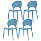 Scandinavian Plastic Dining Armless Chair Kitchen and Dining Room Side Chairs Peacock Blue 4 Piece Set Clearhalo ' kitchen&dining_furn' 'Dining Chairs' 'Dining Tables & Seating' 'dining_chair' 'furn' 'furn_dining_chair' 'Furniture' 'furniture_dining_chair' 'Kitchen & Dining Furniture' 'kitchen' 3702833