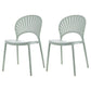 Scandinavian Plastic Dining Armless Chair Kitchen and Dining Room Side Chairs Pea Green 2 Piece Set Clearhalo ' kitchen&dining_furn' 'Dining Chairs' 'Dining Tables & Seating' 'dining_chair' 'furn' 'furn_dining_chair' 'Furniture' 'furniture_dining_chair' 'Kitchen & Dining Furniture' 'kitchen' 3702838