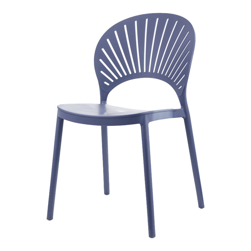 Scandinavian Plastic Dining Armless Chair Kitchen and Dining Room Side Chairs Gray Blue 1 Piece Clearhalo ' kitchen&dining_furn' 'Dining Chairs' 'Dining Tables & Seating' 'dining_chair' 'furn' 'furn_dining_chair' 'Furniture' 'furniture_dining_chair' 'Kitchen & Dining Furniture' 'kitchen' 3702840