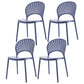 Scandinavian Plastic Dining Armless Chair Kitchen and Dining Room Side Chairs Gray Blue 4 Piece Set Clearhalo ' kitchen&dining_furn' 'Dining Chairs' 'Dining Tables & Seating' 'dining_chair' 'furn' 'furn_dining_chair' 'Furniture' 'furniture_dining_chair' 'Kitchen & Dining Furniture' 'kitchen' 3702842
