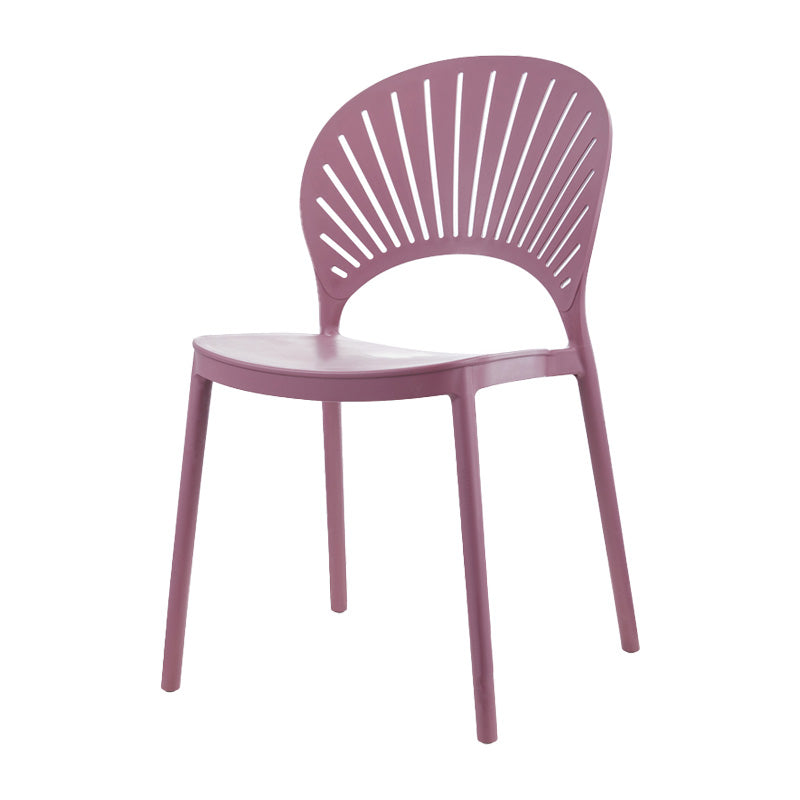 Scandinavian Plastic Dining Armless Chair Kitchen and Dining Room Side Chairs Orchid 1 Piece Clearhalo ' kitchen&dining_furn' 'Dining Chairs' 'Dining Tables & Seating' 'dining_chair' 'furn' 'furn_dining_chair' 'Furniture' 'furniture_dining_chair' 'Kitchen & Dining Furniture' 'kitchen' 3702843