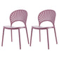 Scandinavian Plastic Dining Armless Chair Kitchen and Dining Room Side Chairs Orchid 2 Piece Set Clearhalo ' kitchen&dining_furn' 'Dining Chairs' 'Dining Tables & Seating' 'dining_chair' 'furn' 'furn_dining_chair' 'Furniture' 'furniture_dining_chair' 'Kitchen & Dining Furniture' 'kitchen' 3702844