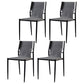 Scandinavian Leather Armless Chairs Indoor Dining Side Chairs with Metal Legs Grey 4 Piece Set Clearhalo ' kitchen&dining_furn' 'Dining Chairs' 'Dining Tables & Seating' 'dining_chair' 'furn' 'furn_dining_chair' 'Furniture' 'furniture_dining_chair' 'Kitchen & Dining Furniture' 'kitchen' 3702857