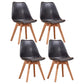 Contemporary Style Dining Room Chair Solid Back Armless Chair for Kitchen Black Set of 4 Clearhalo ' kitchen&dining_furn' 'Dining Chairs' 'Dining Tables & Seating' 'dining_chair' 'Furniture' 'furniture_dining_chair' 'Kitchen & Dining Furniture' 'kitchen' 3702888