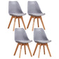 Contemporary Style Dining Room Chair Solid Back Armless Chair for Kitchen Grey Set of 4 Clearhalo ' kitchen&dining_furn' 'Dining Chairs' 'Dining Tables & Seating' 'dining_chair' 'Furniture' 'furniture_dining_chair' 'Kitchen & Dining Furniture' 'kitchen' 3702894