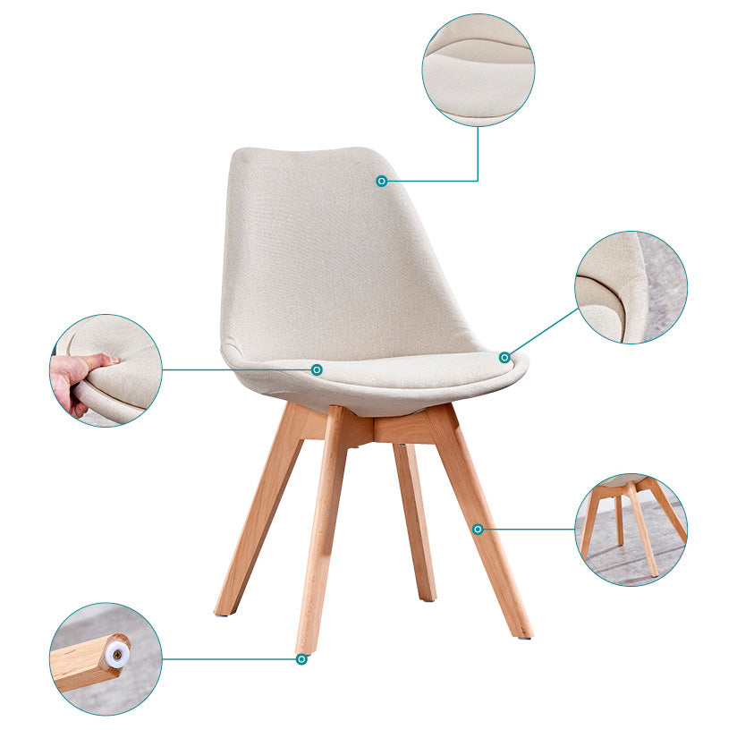 Contemporary Style Dining Room Chair Solid Back Armless Chair for Kitchen Clearhalo ' kitchen&dining_furn' 'Dining Chairs' 'Dining Tables & Seating' 'dining_chair' 'Furniture' 'furniture_dining_chair' 'Kitchen & Dining Furniture' 'kitchen' 3702899