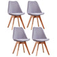 Contemporary Style Dining Room Chair Solid Back Armless Chair for Kitchen Light Gray Set of 4 Clearhalo ' kitchen&dining_furn' 'Dining Chairs' 'Dining Tables & Seating' 'dining_chair' 'Furniture' 'furniture_dining_chair' 'Kitchen & Dining Furniture' 'kitchen' 3702900