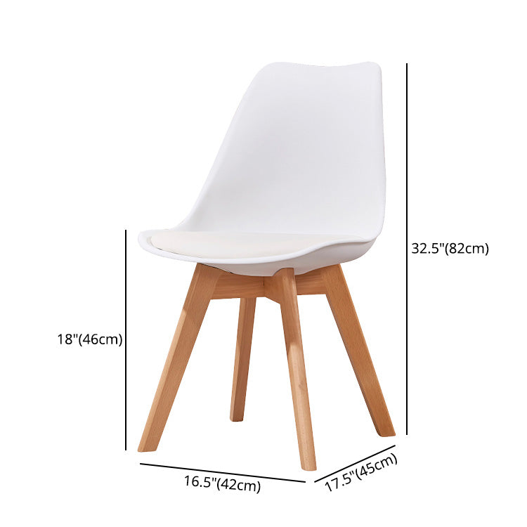 Contemporary Style Dining Room Chair Solid Back Armless Chair for Kitchen Clearhalo ' kitchen&dining_furn' 'Dining Chairs' 'Dining Tables & Seating' 'dining_chair' 'Furniture' 'furniture_dining_chair' 'Kitchen & Dining Furniture' 'kitchen' 3702901