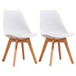 Contemporary Style Dining Room Chair Solid Back Armless Chair for Kitchen White Set of 2 Clearhalo ' kitchen&dining_furn' 'Dining Chairs' 'Dining Tables & Seating' 'dining_chair' 'Furniture' 'furniture_dining_chair' 'Kitchen & Dining Furniture' 'kitchen' 3702904