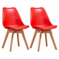 Contemporary Style Dining Room Chair Solid Back Armless Chair for Kitchen Red Set of 2 Clearhalo ' kitchen&dining_furn' 'Dining Chairs' 'Dining Tables & Seating' 'dining_chair' 'Furniture' 'furniture_dining_chair' 'Kitchen & Dining Furniture' 'kitchen' 3702909
