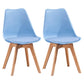Contemporary Style Dining Room Chair Solid Back Armless Chair for Kitchen Blue Set of 2 Clearhalo ' kitchen&dining_furn' 'Dining Chairs' 'Dining Tables & Seating' 'dining_chair' 'Furniture' 'furniture_dining_chair' 'Kitchen & Dining Furniture' 'kitchen' 3702920