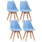 Contemporary Style Dining Room Chair Solid Back Armless Chair for Kitchen Blue Set of 4 Clearhalo ' kitchen&dining_furn' 'Dining Chairs' 'Dining Tables & Seating' 'dining_chair' 'Furniture' 'furniture_dining_chair' 'Kitchen & Dining Furniture' 'kitchen' 3702921