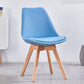 Contemporary Style Dining Room Chair Solid Back Armless Chair for Kitchen Light Blue 1 Piece Clearhalo ' kitchen&dining_furn' 'Dining Chairs' 'Dining Tables & Seating' 'dining_chair' 'Furniture' 'furniture_dining_chair' 'Kitchen & Dining Furniture' 'kitchen' 3702922