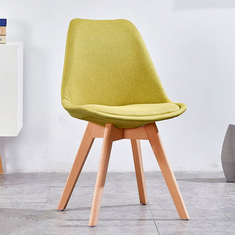 Contemporary Style Dining Room Chair Solid Back Armless Chair for Kitchen Light Army Green 1 Piece Clearhalo ' kitchen&dining_furn' 'Dining Chairs' 'Dining Tables & Seating' 'dining_chair' 'Furniture' 'furniture_dining_chair' 'Kitchen & Dining Furniture' 'kitchen' 3702928