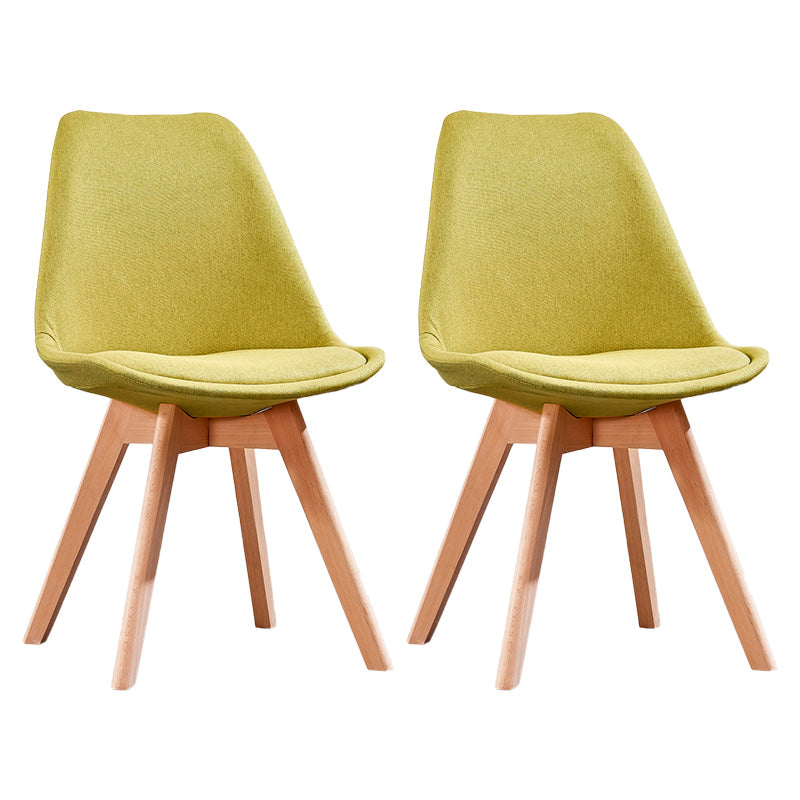 Contemporary Style Dining Room Chair Solid Back Armless Chair for Kitchen Light Army Green Set of 2 Clearhalo ' kitchen&dining_furn' 'Dining Chairs' 'Dining Tables & Seating' 'dining_chair' 'Furniture' 'furniture_dining_chair' 'Kitchen & Dining Furniture' 'kitchen' 3702929