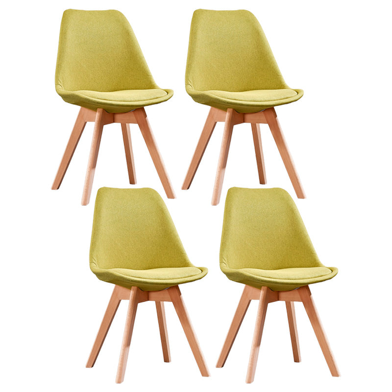 Contemporary Style Dining Room Chair Solid Back Armless Chair for Kitchen Light Army Green Set of 4 Clearhalo ' kitchen&dining_furn' 'Dining Chairs' 'Dining Tables & Seating' 'dining_chair' 'Furniture' 'furniture_dining_chair' 'Kitchen & Dining Furniture' 'kitchen' 3702930