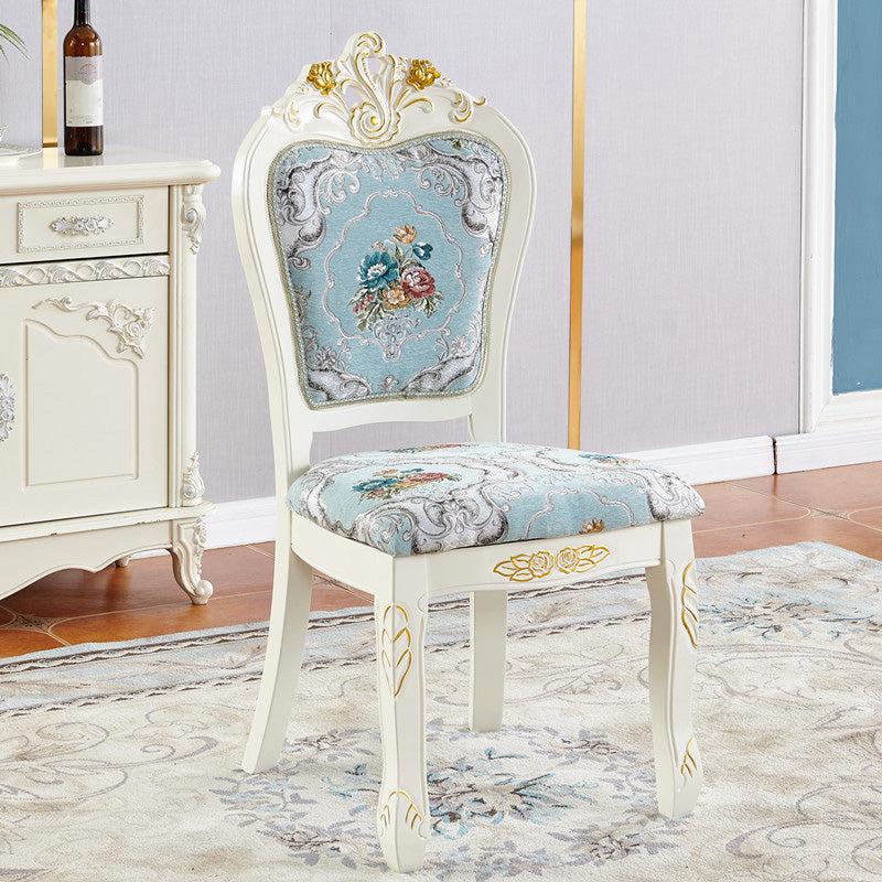 Upholstered European Style Restaurant Side Chair White Open Dining Chair Clearhalo ' kitchen&dining_furn' 'Dining Chairs' 'Dining Tables & Seating' 'dining_chair' 'furn' 'furn_dining_chair' 'Furniture' 'furniture_dining_chair' 'Kitchen & Dining Furniture' 'kitchen' 3702936