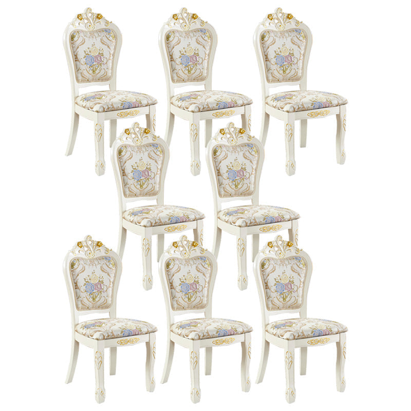 Upholstered European Style Restaurant Side Chair White Open Dining Chair Beige 8 Piece Set Clearhalo ' kitchen&dining_furn' 'Dining Chairs' 'Dining Tables & Seating' 'dining_chair' 'furn' 'furn_dining_chair' 'Furniture' 'furniture_dining_chair' 'Kitchen & Dining Furniture' 'kitchen' 3702938