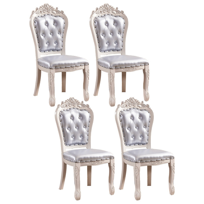 Upholstered European Style Restaurant Side Chair White Open Dining Chair Blue 4 Piece Set Clearhalo ' kitchen&dining_furn' 'Dining Chairs' 'Dining Tables & Seating' 'dining_chair' 'furn' 'furn_dining_chair' 'Furniture' 'furniture_dining_chair' 'Kitchen & Dining Furniture' 'kitchen' 3702941