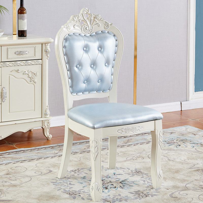 Upholstered European Style Restaurant Side Chair White Open Dining Chair Clearhalo ' kitchen&dining_furn' 'Dining Chairs' 'Dining Tables & Seating' 'dining_chair' 'furn' 'furn_dining_chair' 'Furniture' 'furniture_dining_chair' 'Kitchen & Dining Furniture' 'kitchen' 3702942