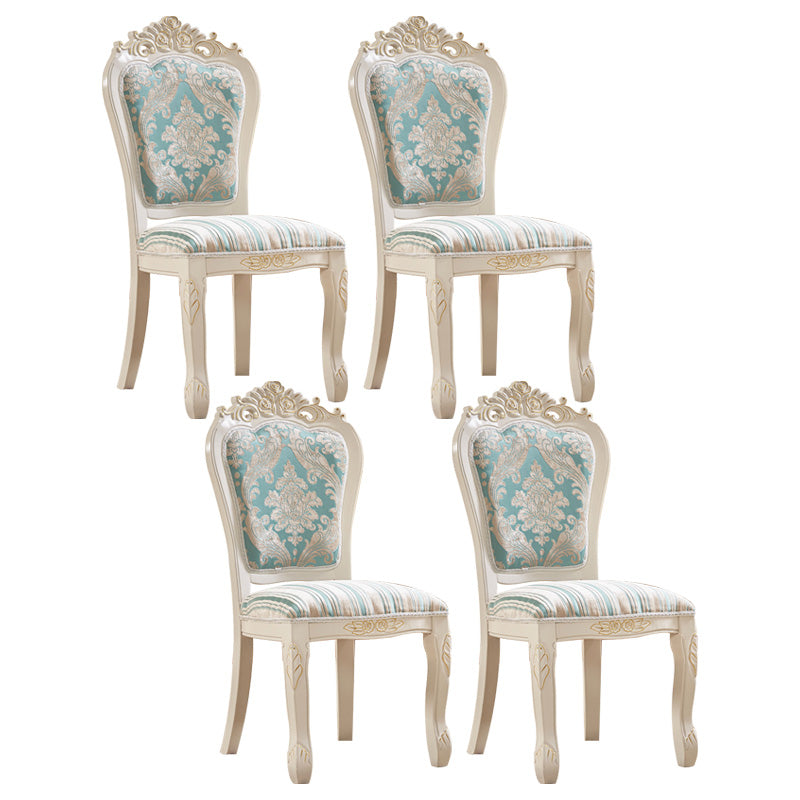 Upholstered European Style Restaurant Side Chair White Open Dining Chair Green 4 Piece Set Clearhalo ' kitchen&dining_furn' 'Dining Chairs' 'Dining Tables & Seating' 'dining_chair' 'furn' 'furn_dining_chair' 'Furniture' 'furniture_dining_chair' 'Kitchen & Dining Furniture' 'kitchen' 3702951