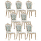 Upholstered European Style Restaurant Side Chair White Open Dining Chair Green 8 Piece Set Clearhalo ' kitchen&dining_furn' 'Dining Chairs' 'Dining Tables & Seating' 'dining_chair' 'furn' 'furn_dining_chair' 'Furniture' 'furniture_dining_chair' 'Kitchen & Dining Furniture' 'kitchen' 3702952
