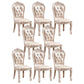 Upholstered European Style Restaurant Side Chair White Open Dining Chair Champagne 8 Piece Set Clearhalo ' kitchen&dining_furn' 'Dining Chairs' 'Dining Tables & Seating' 'dining_chair' 'furn' 'furn_dining_chair' 'Furniture' 'furniture_dining_chair' 'Kitchen & Dining Furniture' 'kitchen' 3702956
