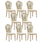 Upholstered European Style Restaurant Side Chair White Open Dining Chair Fluorescent Green 8 Piece Set Clearhalo ' kitchen&dining_furn' 'Dining Chairs' 'Dining Tables & Seating' 'dining_chair' 'furn' 'furn_dining_chair' 'Furniture' 'furniture_dining_chair' 'Kitchen & Dining Furniture' 'kitchen' 3702968