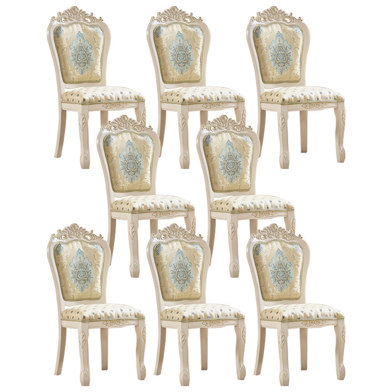 Upholstered European Style Restaurant Side Chair White Open Dining Chair Fluorescent Green 8 Piece Set Clearhalo ' kitchen&dining_furn' 'Dining Chairs' 'Dining Tables & Seating' 'dining_chair' 'furn' 'furn_dining_chair' 'Furniture' 'furniture_dining_chair' 'Kitchen & Dining Furniture' 'kitchen' 3702968