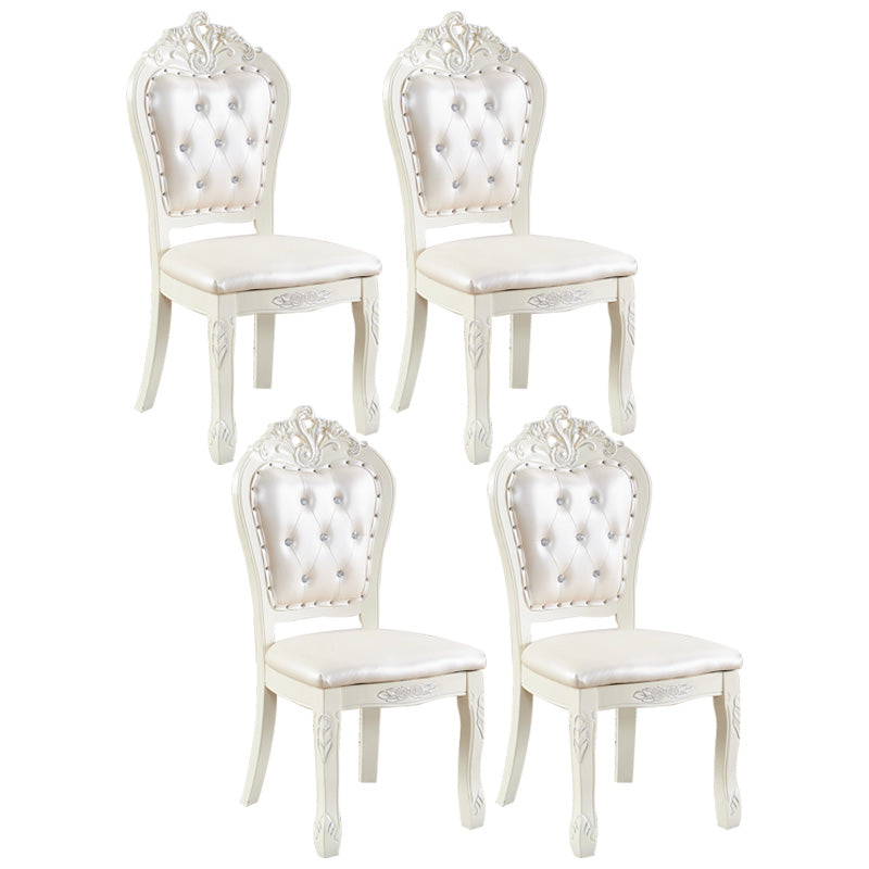Upholstered European Style Restaurant Side Chair White Open Dining Chair Peacock Blue 4 Piece Set Clearhalo ' kitchen&dining_furn' 'Dining Chairs' 'Dining Tables & Seating' 'dining_chair' 'furn' 'furn_dining_chair' 'Furniture' 'furniture_dining_chair' 'Kitchen & Dining Furniture' 'kitchen' 3702971