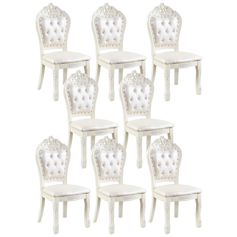 Upholstered European Style Restaurant Side Chair White Open Dining Chair Peacock Blue 8 Piece Set Clearhalo ' kitchen&dining_furn' 'Dining Chairs' 'Dining Tables & Seating' 'dining_chair' 'furn' 'furn_dining_chair' 'Furniture' 'furniture_dining_chair' 'Kitchen & Dining Furniture' 'kitchen' 3702972