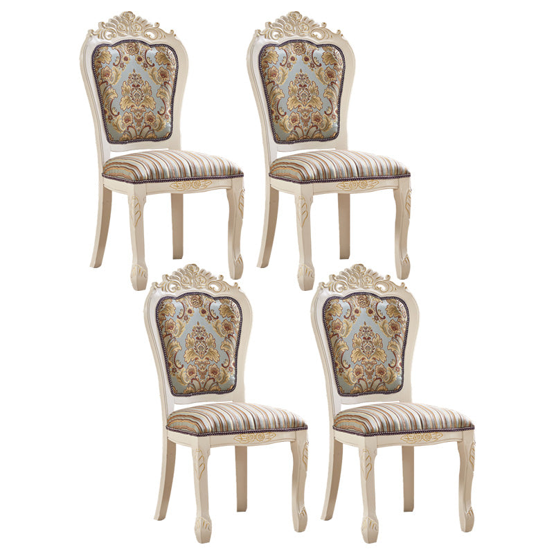 Upholstered European Style Restaurant Side Chair White Open Dining Chair Dark Blue 4 Piece Set Clearhalo ' kitchen&dining_furn' 'Dining Chairs' 'Dining Tables & Seating' 'dining_chair' 'furn' 'furn_dining_chair' 'Furniture' 'furniture_dining_chair' 'Kitchen & Dining Furniture' 'kitchen' 3702979