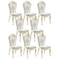Upholstered European Style Restaurant Side Chair White Open Dining Chair Off-White 8 Piece Set Clearhalo ' kitchen&dining_furn' 'Dining Chairs' 'Dining Tables & Seating' 'dining_chair' 'furn' 'furn_dining_chair' 'Furniture' 'furniture_dining_chair' 'Kitchen & Dining Furniture' 'kitchen' 3702982