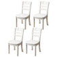 Contemporary Wood Side Chair Armless Ladder Back Dining Chair for Home Use White 4 Piece Set Clearhalo ' kitchen&dining_furn' 'Dining Chairs' 'Dining Tables & Seating' 'dining_chair' 'furn' 'furn_dining_chair' 'Furniture' 'furniture_dining_chair' 'Kitchen & Dining Furniture' 'kitchen' 3702986