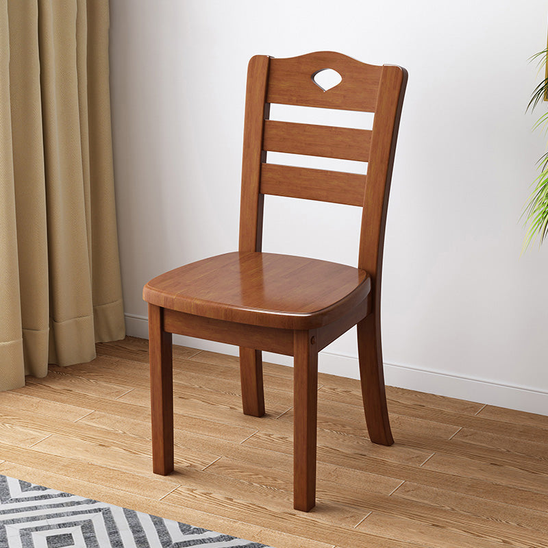 Contemporary Wood Side Chair Armless Ladder Back Dining Chair for Home Use Clearhalo ' kitchen&dining_furn' 'Dining Chairs' 'Dining Tables & Seating' 'dining_chair' 'furn' 'furn_dining_chair' 'Furniture' 'furniture_dining_chair' 'Kitchen & Dining Furniture' 'kitchen' 3702987
