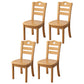 Contemporary Wood Side Chair Armless Ladder Back Dining Chair for Home Use Khaki 4 Piece Set Clearhalo ' kitchen&dining_furn' 'Dining Chairs' 'Dining Tables & Seating' 'dining_chair' 'furn' 'furn_dining_chair' 'Furniture' 'furniture_dining_chair' 'Kitchen & Dining Furniture' 'kitchen' 3702992