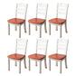 Contemporary Wood Side Chair Armless Ladder Back Dining Chair for Home Use White-Copper 6 Piece Set Clearhalo ' kitchen&dining_furn' 'Dining Chairs' 'Dining Tables & Seating' 'dining_chair' 'furn' 'furn_dining_chair' 'Furniture' 'furniture_dining_chair' 'Kitchen & Dining Furniture' 'kitchen' 3703010