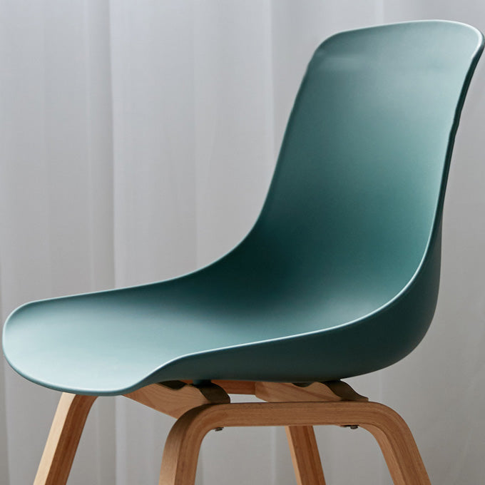 Contemporary Style Dining Room Chairs Solid Armless Chair with Wooden Legs Clearhalo ' kitchen&dining_furn' 'Dining Chairs' 'Dining Tables & Seating' 'dining_chair' 'Furniture' 'furniture_dining_chair' 'Kitchen & Dining Furniture' 'kitchen' 3703027