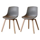 Contemporary Style Dining Room Chairs Solid Armless Chair with Wooden Legs Dark Gray Natural Wood Set of 2 Clearhalo ' kitchen&dining_furn' 'Dining Chairs' 'Dining Tables & Seating' 'dining_chair' 'Furniture' 'furniture_dining_chair' 'Kitchen & Dining Furniture' 'kitchen' 3703037